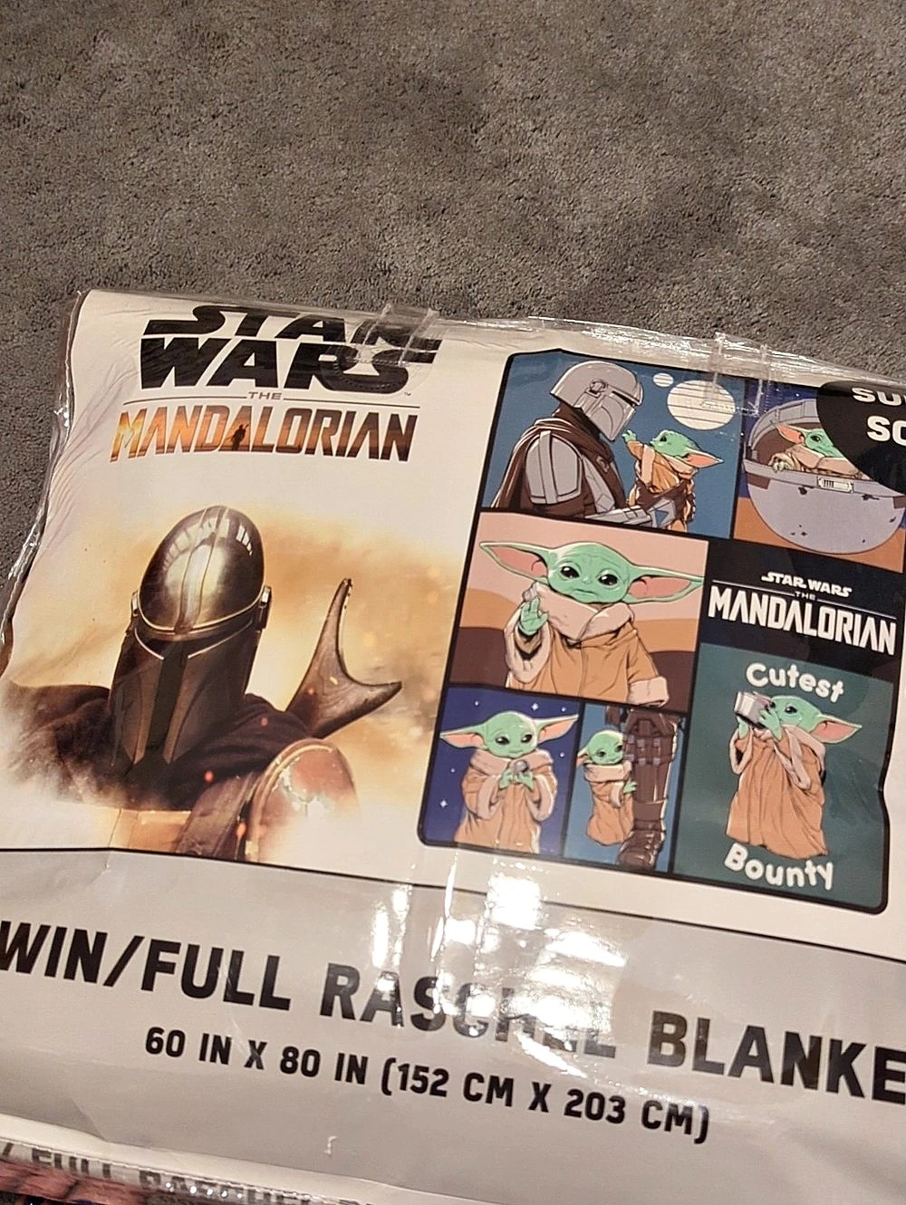 Jay Franco & Sons, Inc. Star Wars The Mandalorian Twin/Full Raschel Blanket